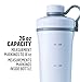BlenderBottle Radian Shaker Cup Insulated Stainless Steel Water Bottle with Wire Whisk, 26-Ounce, Matte White