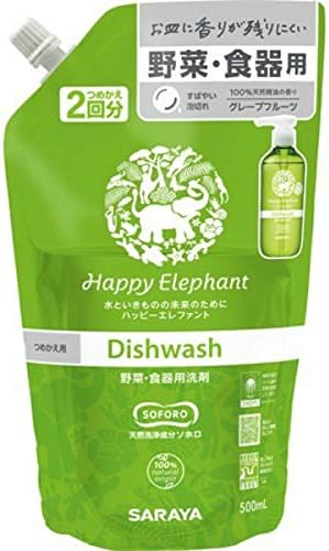 ハッピーエレファント 野菜 食器用洗剤 詰替2回分 500ml ハッピーエレファント 野菜 食器用洗剤 詰替2回分 500ml