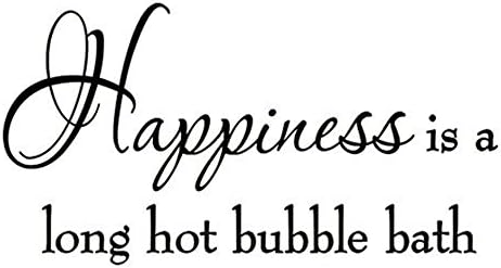 fdfzz wall sticker decor Happines Is A Long Bubble Bath Bathroom Quotes Shower Sayings Tub quotes art decor