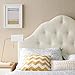 Modway Sovereign Tufted Button Linen Fabric Upholstered King Headboard in Ivory