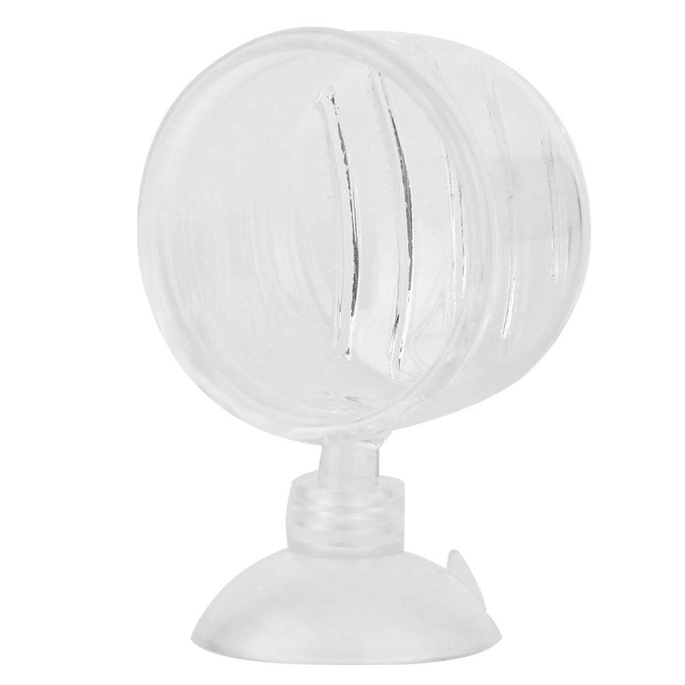 Aquarium Red Worm Fish Feeder Transparent Suction Cup Fish Tank Feeding Cup Food Container for Feeding Shrimp Fish(Glass Crack Cup)