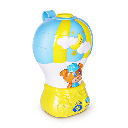 Happkid Baby Crib Soother Baby Soother for Sleep, Air Balloon Light Soothe with Colored Projector and Melodies