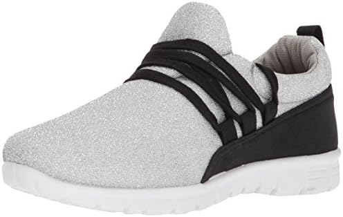 MIA Women's Roadster Sneaker, Silver Glitter, 9 M US