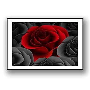 Framed Canvas Wall Art for Living Room, Bedroom Rose Flowers Canvas Prints for Modern Home Decoration Ready to Hang - 16"x24" inches