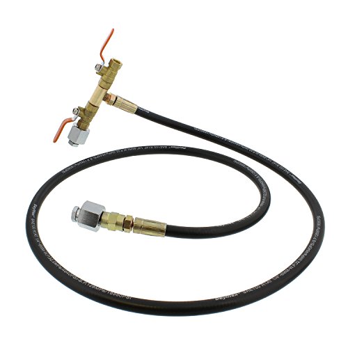 CO2 Gas Refill Station â€“ Hose with 1/4" Inch Fittings & Dual Valve â€“ Fill Beer Brew Keg, Aquarium, Paintball, Welding Tank Refiller