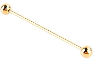 Jeffergarden 2Pcs Brooches, 6cm Brass Men Gold Plated Collar Tie Pin Suit Metal Lapel Pin Shirt Collar Stud Barbell Bar Clip 