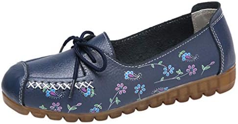 Dunacifa Women Casual Shoes Floral Soft Bottom Outdoor Flat Lightweight Peas Boat Shoes Loafers Shoes