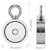 Wukong Double-Sided Fishing Magnets, Round Neodymium Magnet with Eyebolt, Combined 960 LBS Pulling Force, 2.95