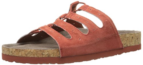 Skechers Women's Granola Wrap It Up Slide Sandal, Rust Suede, 6 M US