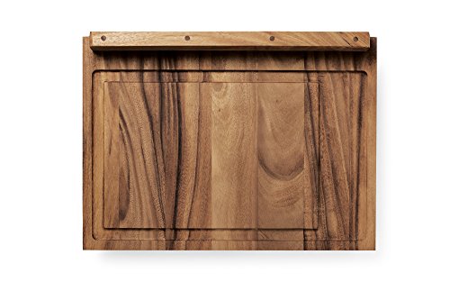 Ironwood Gourmet 28195 Double-Sided Countertop Lyon Pastry/Cutting Board With Gravy Groove, Acacia Wood - Thumbnail 6
