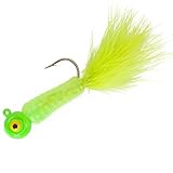Lindy Fuzz-E Grub Jigs - Chartreuse Shad - 2 in - 1/8 oz