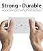 Self-Closing Outlet Cover (3 Pack), Fosmon Baby Guard Standard Wall Outlet Plate [Baby-Proofing | Child Safety] Electrical Socket Plugs Automatic Sliding Cap Cover - White