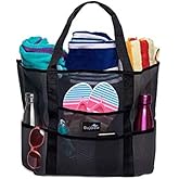 Dejaroo Mesh Sand Free Bag - Strong Lightweight Bag For Beach & Vacation Essentials. Tons of Storage!