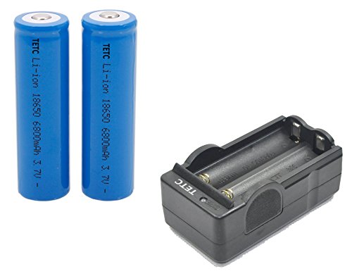 TangsFireÂ® 18650 3600mah 3.7v Rechargeable Li-ion Battery (Pair) + Charger Combo