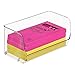 mDesign Small Plastic Stackable Office Storage Organizer with Open Front - Perfect Drawer and Desk Bin - Pen, Marker, Pencil, Paper, and Stationary Holder - 7