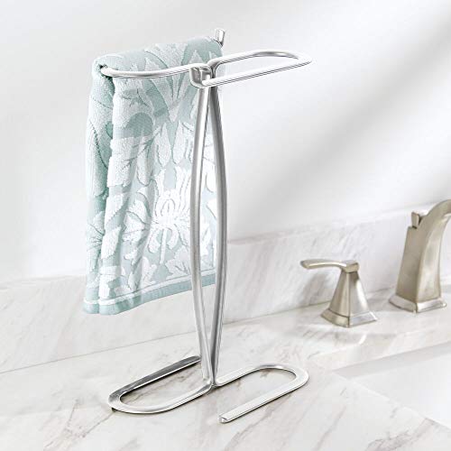 mDesign Decorative Modern Metal Fingertip, Hand Towel Holder Stand