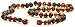 TheNaturalAmber Amber Necklace for Adults – Dark Cognac Baltic Amber Baroque Beads, 50cm, Polished Handmade Amber Jewelry for Pain Relief & Anxiety