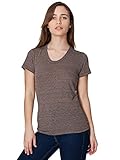 American Apparel Tri-Blend Short Sleeve Women's Track T - Tri-Coffee - Medium