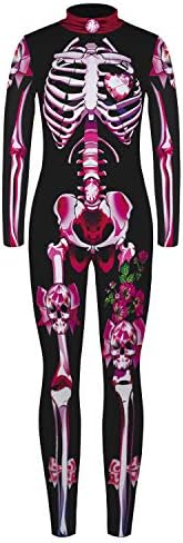 Little Hunter Kid's Halloween Costume Printed 3D Skeleton Bodysuit Stretch One Piece Jumpsuit