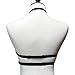 JELINDA Harness Bra Women - Fashion Elastic Strappy Halter Harness Bralette Bra Garter Cupless Body Cage Bra Black (D Y002-K-NO2)