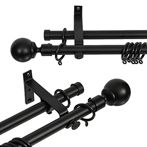 Continental Iron Curtain Rod Round Mute Rome Bar Single Pole