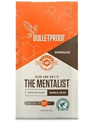 Bulletproof The Mentalist Whole Bean Coffee, Premium Gourmet Medium Dark Roast Organic Beans, Rainforest Alliance certified, Keto diet, Clean Upgraded coffee (12 Ounces)