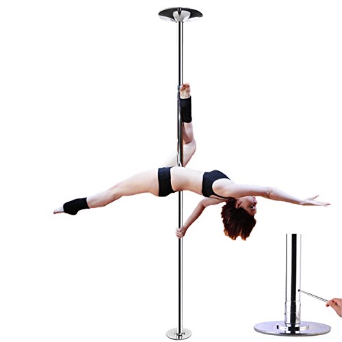 AMPERSAND SHOPS Removable/Portable Dance Fitness Exercise Pole Static/Spinning Option - Thumbnail 7