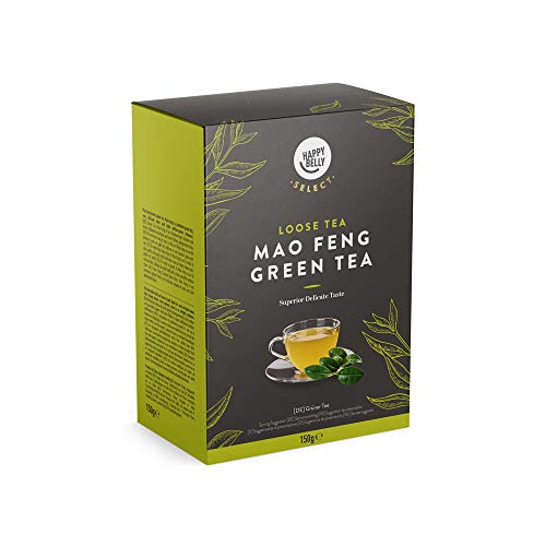 Amazon-Marke: Happy Belly Select Grüner Tee Mao Feng, lose Blätter, 2 x 150 g – Bild 4