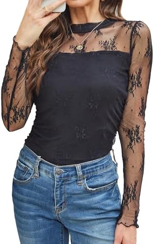 SOLY HUX Women's Cut Out T Shirt Cold Shoulder Long Sleeve Tee