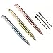Crystal Pen, 3 Pcs Rose Gold Pen Metal Ballpoint Pen Bling Diamond Pens with 3 Extra Black Refills for Office Supplies (3pcs Pens)