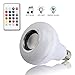 Music Led Light Bulb, Blueseao Remote-Controlled with 3W Bluetooth Speaker E27 12W RGB Built-in Audio Speaker Home Lighting Valentine's Day Party US STOCK