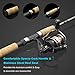 PLUSINNO Portable Two-Piece Spinning Rod Graphite Medium Fast Action 7' Spinning Fishing Rod and Reel Combo