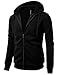 IDARBI Men's Basic Sherpa Hooded Long Sleeve Zip Up Jacket