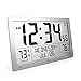 MARATHON Atomic Full Calendar Clock with Extra Large Digits Indoor and Outdoor Temperature