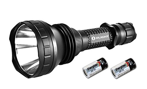 Olight M2X Javelot M2X-UT LED Flashlight 810M Long Throw Distance Search Light with Two Cr123A Batteries, Black