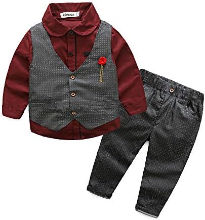 Toddler Little Infant Boys' Dressy 3 Pieces Cotton Clothes Set