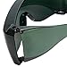 Calabria 3000 Large Fit Over Safety Glasses Fitover Prescription Eyewear Green Men Women Wrap Around Tint Anti Scratch Glare