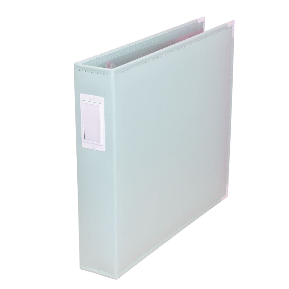 Craftelier - Eco-Leather Photo Album with Mint Green Covers, 3 Rings and 5 Sleeves 12 x 12 Inches | Customizable, Perfect for Photographs, Layouts and Project Life Compositions