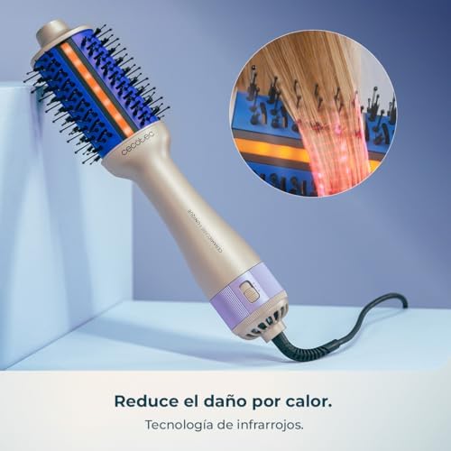 Aerografo CeramicCare i-Unique Volumizador. 1000W, tecnologia infravermelha, revestimento cerâmico, 2 velocidades, 3 temperaturas, ponta fria, cabo rotativo de 1,8 m