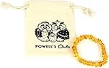 Baltic Amber Teething Bracelet or Anklet for Babies, Toddlers, and Kids - Lab-Tested - Honey Chips - Stretchy Cord - 5.5 Inches