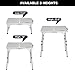 REDCAMP Small Camping Table 2 Foot, Portable Aluminum Folding Table Adjustable Height Lightweight for Picnic Beach Outdoor Indoor, White 24 x 16 inch (3 Heights)