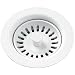 Elkay LKQS35WH DRAIN WITH REMOVABLE White Disposer Strainer, LKQS35