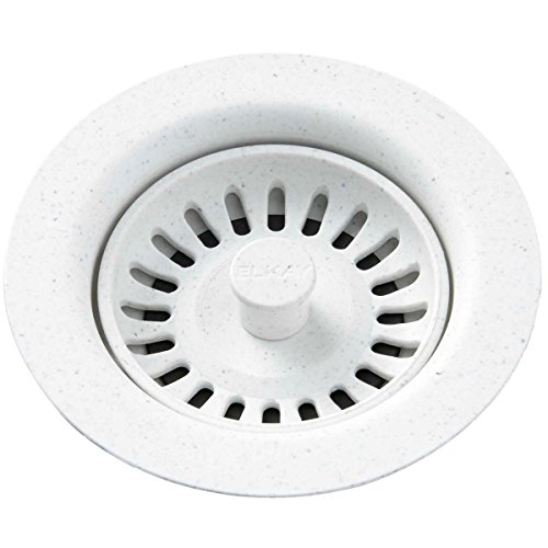 Elkay LKQS35WH DRAIN WITH REMOVABLE White Disposer Strainer, LKQS35