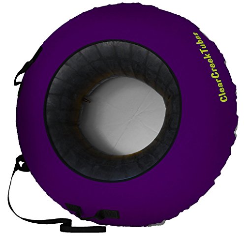 ClearCreekTubes SUPER SLICK NO WAX NEEDED! 44" Huge Non-Towable Snow Tube with Gray Bottom