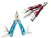 EdgeWorks 2 Pack Pocket Multi-Tool 12-in-1 (Blue) and Mini MultiTool 8-in-1 (Red), Each Tool has a Variety of Uses; Knife, Pliers, Screwdrivers, Saw, Flashlight & More. Each with a Bonus Nylon Pouch