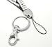 Rhinestone Keychain ID Badge Lanyard (Clear)
