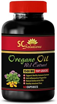 Digestive health - OREGANO OIL EXTRACT 1500mg - Pure oregano oil - 1 Bottle 60 Capsules