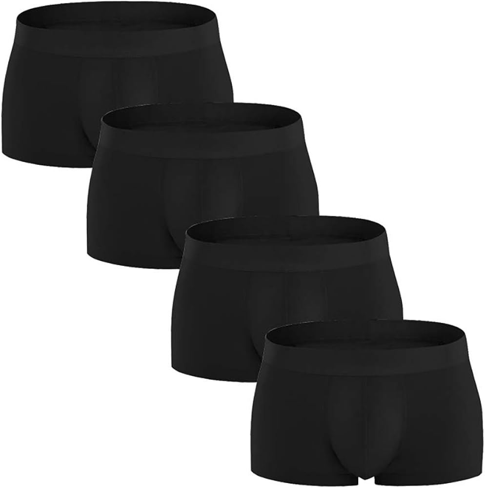 Robesbon Mens Boxer Briefs 4-5 Pack Stretch Comfortable Breathable No Ride up Cotton Underwear