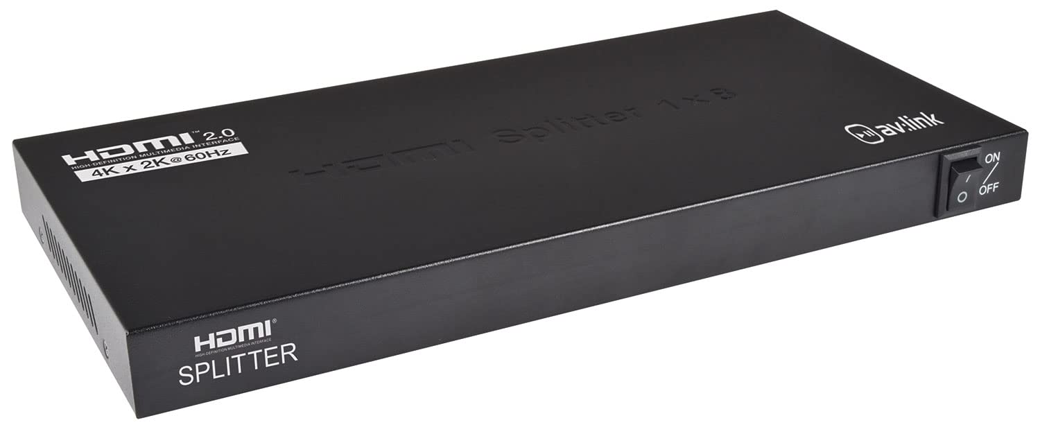 AV:Link | 4K HDMI Splitter Easily Connect a Single HDMI Source to Multiple Displays at One Time | 1 in 8 Out
