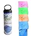 COOL BESTY Chilly Towel Instant Cooling Relief, Cooling Rags for Sports & Workout - Gift for Gym Lover, Beach, Fishing, Zumba, Fitness, Golf, Yoga, Camping, Hiking, Travel - Blue